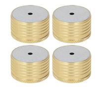 Tomantery Pata de Soporte para Marco de Cama, Elevadores de Muebles de Primera Calidad de Aleación de Aluminio para sofá, Mesa y Silla, Ajustable de 23 a 37 Mm, Juego de 4, para el Hogar (Oro