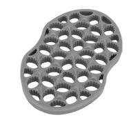 Tomantery Peine Rizador de Silicona, Peine Giratorio Portátil en Espiral para Uso en Peinado en Seco y Húmedo, Estimulación Integrada del Cuero Cabelludo con Cavidad para Hombres y Mujeres (Gris