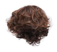 Tomantery Peluca de Pelo Sintético Corto para Hombre, Aspecto Hermoso, para Fiestas, Fibra de Alta Temperatura