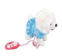 Tomantery Perro Electrónico de Felpa Interactivo, Lindo Juguete Que Canta para Niños, Regalos de Cumpleaños, Interior y Exterior (Azul)