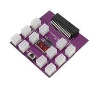 Tomantery Placa Adaptadora GPU, Práctica Pantalla LED, Fuente de Alimentación de 1200W para Minería, Fuente de Alimentación de Tarjeta Gráfica, PCB Púrpura