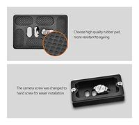 Tomantery Placa de Liberación Rápida CNC de Alta Resistencia Mecanizada para Cámara SLR Cabeza de Bola de Trípode Arca Benro, Aleación Negra PU40 1,57 * 1,5 * 0,39 Pulgadas para Fotógrafos (PU60)