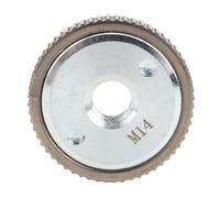 Tomantery Placa de Presión de Amoladora Angular Precisa Tuerca de Liberación Rápida Resistente Al Desgaste para Ruedas de Corte de Diamante Losas de Molienda para Carpinteros Rosca M14 Plateada