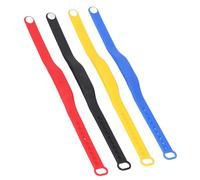 Tomantery Pulsera de Silicona Regrabable NFC Resistente Al Agua para Piscina Hotel, Pulsera Colorida de 4 Piezas para Control de Acceso Ascensor Estacionamiento