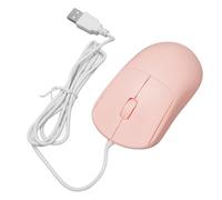 Tomantery Ratón óptico con Cable, Diseño Ergonómico de 1200DPI para Ordenadores Portátiles, PC de Sobremesa, Material ABS, Plug and Play (Rosa)