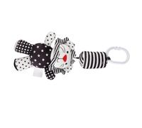 Tomantery Sonajero Colgante para bebé, Formas de Animales Adorables, Desarrolla los Sentidos del bebé para Cochecito/cuna, Tela, 13,4x4,7 Pulgadas (Colgante león a rayas blancas y negras)