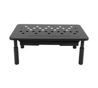 Tomantery Soporte Elevador para Computadora de Escritorio de Metal con Cajón, Ajustable Ventilada para Uso en el Hogar y la Oficina (Negra)
