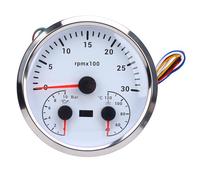 Tomantery Tacómetro Eléctrico Medidor de Temperatura del Agua y Presión de Aceite con Retroiluminación de 7 Colores para Camión Yate RV, Amplio Rango 4 3/8 Pulgadas 3000 RPM 0 a 10 Bar 40 a 120 ℃