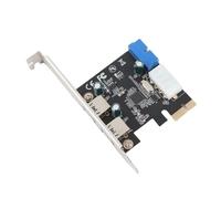 Tomantery Tarjeta de Expansión USB3.0 Adaptador Rápido de Tarjeta Controladora de 2 Puertos para XP/7/8.1/10, de Expansión PCI-E a USB3.0, Hub USB Interno, 1 Paquete