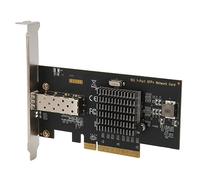 Tomantery Tarjeta de Red PCIE Nic de 10 GB con Puerto SFP+ único para Controlador 82599EN Adaptador LAN Ethernet para, PCI Express Mejora la Estabilidad para Servidores, Velocidad de Transferencia