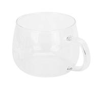 Tomantery Taza de café Taza de Vidrio de Borosilicato Transparente Artículos para Bebidas Fríos y Calientes No Tóxicos para el Hogar 3.1x4.3in (Patrón blanco)