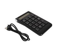Tomantery Teclado Numérico con Pantalla Teclado Inalámbrico en Forma de U de 19 Teclas para Documentos Contables y Hojas de Cálculo Material ABS Negro