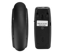 Tomantery Teléfono Colgante con Cable Duradero para Oficina y Hogar con Función de Flash para Reino Unido, Material ABS (Negro) (Negro)