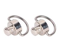 Tomantery Tornillo de Cámara con Anilla en D de 1/4 de Pulgada, de Acero Inoxidable Resistente, para Trípode, monopié, Placa de Liberación Rápida, Juego de 2, Fácil Montaje para Fotógrafos