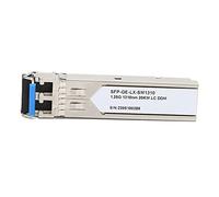 Tomantery Transceptor SFP 1.25G 1310nm Modo único de Fibra Dual Distancia de Transmisión de 20 Km para Enrutador de Tarjetas de Internet, Módulo Gigabit LC Plateado de Aleación de Zinc para Equipos