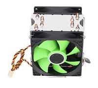 Tomantery Ventilador de CPU Disipación de Calor Rápida y Silenciosa para LGA 775 Core2DUO Celeron Pentium4 Plug and Play 90 Mm 3 Pines Enfriador de Aire CPU para Juegos Metal Verde (#2)