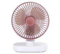 Tomantery Ventilador de Escritorio, Refrigerante Mudo Mini Ventilador Recargable de 90 Grados Optimización de la Circulación de Aire con Incorporado para el Hogar (Rose dorado)