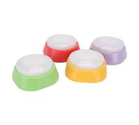 Tomantery Zumbador Interactivo de Entrenamiento de Mascotas con Grabación de Voz para Perros, Botones Grabables Claros para Comunicación Animal, Material ABS Duradero, Juego de 4 Piezas para