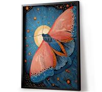 Tomaok - Póster impreso póster de arte (marco no incluido). Metamorfosis de la mariposa celestial, póster de colores brillantes, Art Mural- Decoración interior