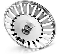 Tomario 84mm Upgraded Kitchen Sink Plug Strainer Coladores de Acero Inoxidable Espesos Tapones de Fregadero de Repuesto para Recoger la Comida, Fregaderos Diámetro del Agujero 84-85mm