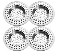 Tomario Tapón colador de acero inoxidable para fregadero de cocina, protector de drenaje estándar, recogedor de pelo/alimentos para baño, cocina, ducha (diámetro exterior 7,5 cm, diámetro interior 3,6