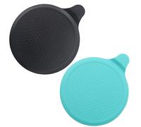 Tomario Tapón de Bañera de Silicona, Tapón de Fregadero Extra Grande de 15 cm, Tapón de Ducha Universal para Fregadero de Cocina y Baño (Negro+Azul)