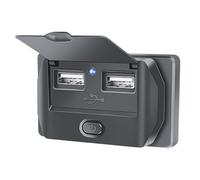 Tomas de corriente para coche, enchufe de alimentación automotriz, enchufes de doble puerto, enchufe trasero de coche, alimentación confiable, enchufe de funcionalidad versátil para conducir, viajes