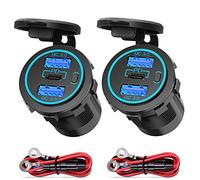 Tomas USB 12V: Cargador USB 12V Actualizado 56W, Puerto Múltiple para Teléfono, Encendedor QC3.0 Dual 18W y PD 20W, Puerto para Coche con Interruptor de Alimentación para Coche, Moto