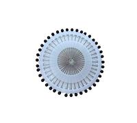 TOMASELLI MERCERIA 36 pcs Pins Cabeza Redonda Rueda de Resina Coloreada 35 mm de Largo - Negro