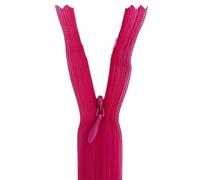 TOMASELLI MERCERIA Cremallera Cremallera Cierre Cinta Invisible Fija Cursor Metal Largo 30 cm - Fucsia