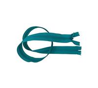 TOMASELLI MERCERIA Cremallera Cremallera Cierre Cinta Invisible Fija Cursor Metal Largo 60 cm - Verde Tiffany