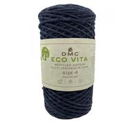 TOMASELLI MERCERIA Dmc Eco Vita 4 Hilo de algodón Reciclado Tubular 250 Gr - Azul
