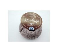 TOMASELLI MERCERIA Ovillo de lana Woolly Heritage 50 g, 125 m, 100% lana merino - para agujas 3.5/4 - Polvo