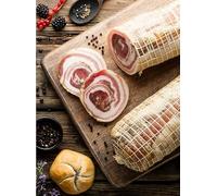 Tomassoni Panceta de Cerdo Enrollada Italiana, Pancetta Arrotolata, sin gluten y sin lactosa, artesanal 100% italiano, especialidades gastronómicas, pieza envasada al vacío 450 g
