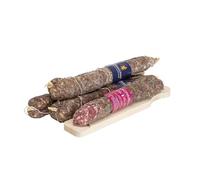 Tomassoni Salami Lacrimello Italiano con Vino Lacrima di Morro D'Alba, Salame con Vino, sin gluten y sin lactosa, 100% italiano, especialidades gastronómicas, pieza envasada al vacío 350 g