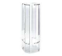 Tomasucci, Macetero Columna Milan Ornamentales, Estructura en Metacrilato Transparente, 2 Baldas, H60 x L20 x P20, Vaso Decorativo