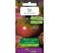 Tomate de tierra alto Noire de Crimée: frutos redondos, marrones.