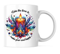 Tómate El Tiempo Para Hacer Feliz A Tu Alma Mug Elegante Taza Divertido Taza De Café Para Cappuccino Leche Escuela 330Ml