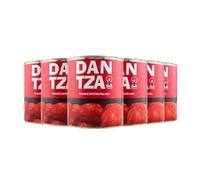 Tomate entero pelado categoría 1ª Dantza lata 800 g pack de 6 latas | Conserva Natural Española | Ideal para Salsas, Guisos y Recetas Caseras | Sin Conservantes | Producto de Calidad