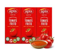 Tomate Frito Apis, Tomate frito cásico con aceite girasol, Elaborado con tomates de temporada cultivados al sol, Sin Gluten, Producto Español, Contiene 2 pack de 3 brik de 400 gr