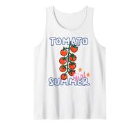 Tomate Girl Verano Lindo Fruta Gráfico Estética Moda Comida Camiseta sin Mangas