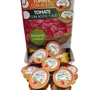 Tomate Natural Rallado con Aceite de Oliva Monodosis Iberitos - Expositor con 120 monodosis de 22 gramos - Tomate Natural Rallado con Aceite de Oliva - Especial Hosteleria - Totalmente Natural