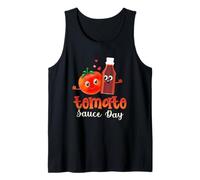 Tomate Passata Reunión Familiar Salsa de Tomate Especias Día Camiseta sin Mangas