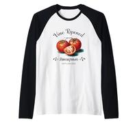 Tomates maduros en vid 100% orgánicos Camiseta Manga Raglan
