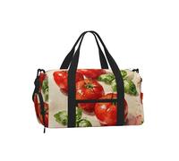 Tomato Basil Fresh - Bolsa deportiva con compartimento para zapatos, ligera, para gimnasio, fin de semana para hombres y mujeres, bolsa de viaje impermeable con bolsillo húmedo