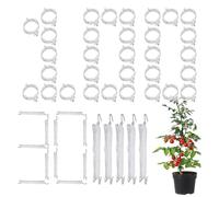Tomato Clips, Garden Trellis Fasteners, Plant Support Frame Set, Durabled on Design Anti Slip Locking System for Balcony Cucumber Grape Rose Vegetable, 10.04x1.97x0.39 Inches