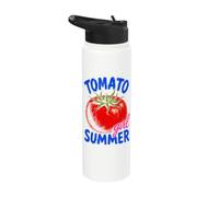 Tomato Girl Summer Garden Veggie Lover Aesthetic Stainless Steel Insulated Water Bottle