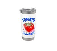 Tomato Girl Summer Garden Veggie Lover Aesthetic Vaso térmico de acero inoxidable de doble pared