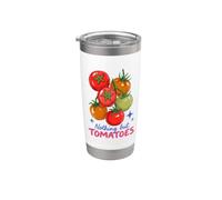 Tomato Lover Nothing But Tomatoes Vegetable Garden Foodie Vaso térmico de acero inoxidable de doble pared