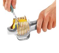 Tomato Slicer Cutter - Stainless Steel 304 Fruit Knife, Anti-Rust Design, Locking Handle for Easy Slicing, Dishwasher Safe | Lemon Lime Tomato Cutter for Kitchen Cooking Salad Fruit Preparatio